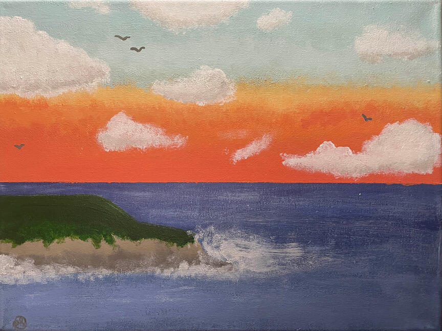 Sky &amp; Sea: Acrylic on Canvas